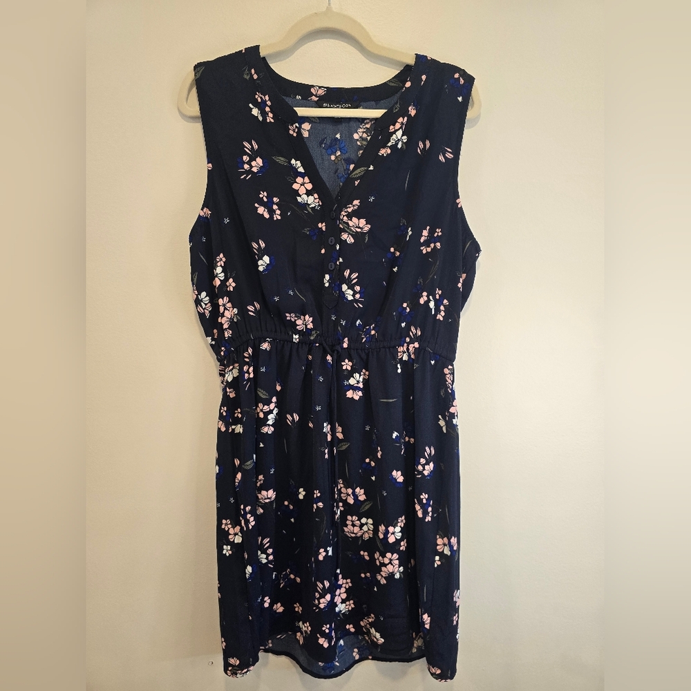 41 Hawthorn Navy Floral Midi Dress Size Large Nwot
